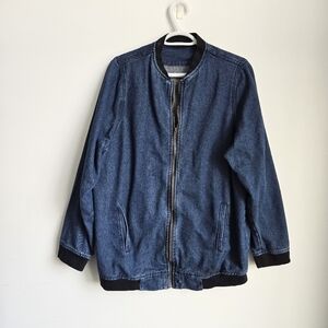 Retro Blue Jean Denim Jacket Size Medium